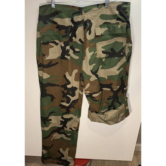 Men’s XL Nike Y2k Camo Skate Hiking Pants Drawstring Convertible Pants VTG RARE - Picture 12 of 15